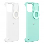 Capac Protectie Spate Pc+tpu Selfie Ring Light Pentru iPhone 11 Pro Max- Albastru