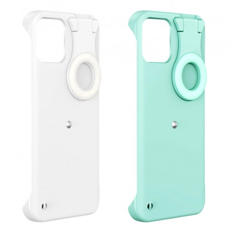 Capac Protectie Spate Pc+tpu Selfie Ring Light Pentru iPhone 11 Pro Max - Alb