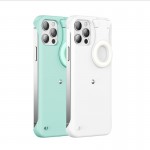 Capac Protectie Spate Pc+tpu Selfie Ring Light Pentru iPhone 11 - Alb
