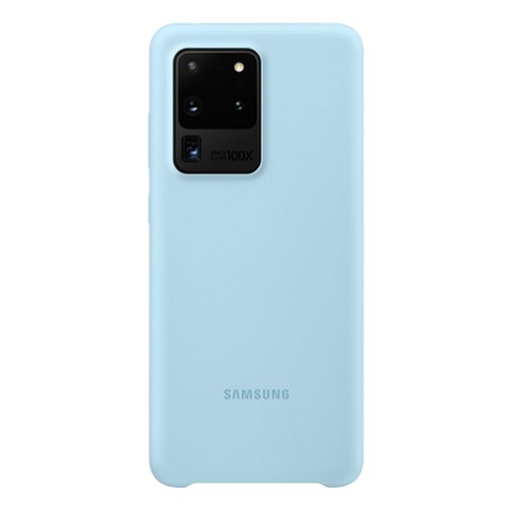 H Capac Protectie Spate Samsung Din Silicon Pentru Samsung Galaxy S20 Ultra - Albastru