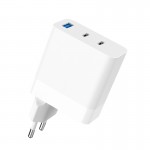 Incarcator Retea Cellara 65w Usb A Qc 3a + Usb C Pd 65w + Usb C Pd 65w - Alb
