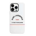 Capac Protectie Spate Karl Lagerfeld Din Silicon Magsafe Pentru Iphone 14 Pro Max Rue Saint Guillaume - Alb