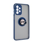 Capac Protectie Spate Colectia Soft Shape With Ring Pentru Samsung Galaxy A23 5G - Albastru
