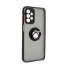 Capac Protectie Spate Colectia Soft Shape With Ring Pentru Samsung Galaxy A23 5G- Negru Rosu