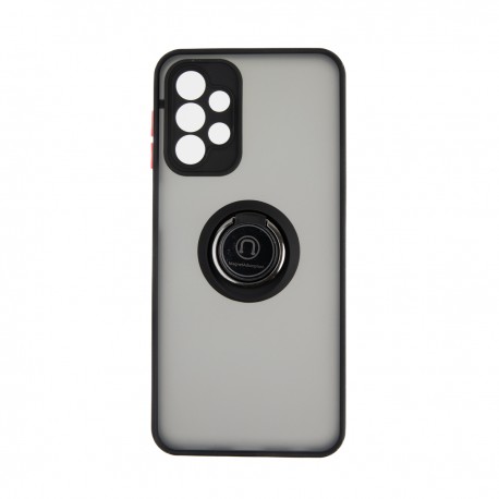 Capac Protectie Spate Colectia Soft Shape With Ring Pentru Samsung Galaxy A23 5G- Negru Rosu