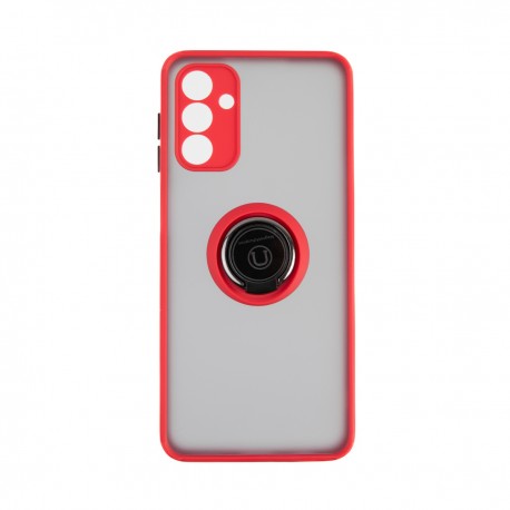 Capac Protectie Spate Colectia Soft Shape With Ring Pentru Samsung Galaxy A04S 4G/A13 5G - Rosu