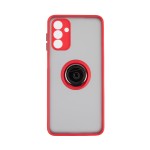 Capac Protectie Spate Colectia Soft Shape With Ring Pentru Samsung Galaxy A04S 4G/A13 5G - Rosu