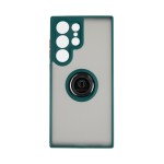 Capac Protectie Spate Colectia Soft Shape With Ring Pentru Samsung Galaxy S23 Ultra - Verde