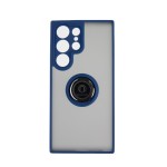 Capac Protectie Spate Colectia Soft Shape With Ring Pentru Samsung Galaxy S23 Ultra - Albastru