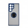 Capac Protectie Spate Colectia Soft Shape With Ring Pentru Samsung Galaxy S23 Ultra - Albastru
