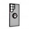 Capac Protectie Spate Colectia Soft Shape With Ring Pentru Samsung Galaxy S23 Ultra - Negru Rosu