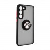 Capac Protectie Spate Colectia Soft Shape With Ring Pentru Samsung Galaxy S23 Plus - Negru Rosu