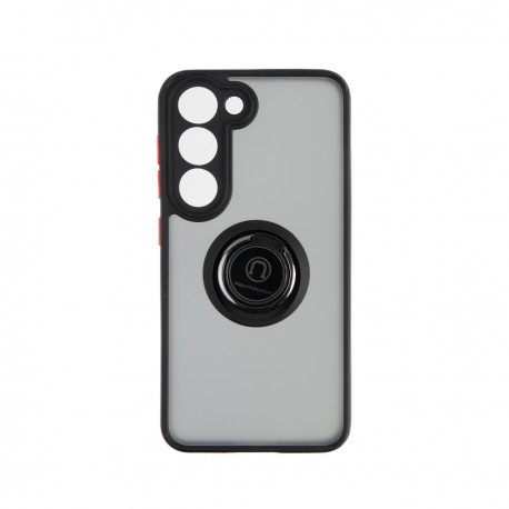 Capac Protectie Spate Colectia Soft Shape With Ring Pentru Samsung Galaxy S23 - Negru Rosu