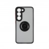 Capac Protectie Spate Colectia Soft Shape With Ring Pentru Samsung Galaxy S23 - Negru Rosu