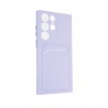 Capac Protectie Spate Colectia Soft Card Slot Pentru Samsung Galaxy S23 Ultra - Mov Deschis