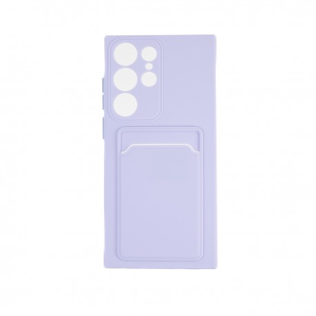 Capac Protectie Spate Colectia Soft Card Slot Pentru Samsung Galaxy S23 Ultra - Mov Deschis