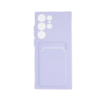Capac Protectie Spate Colectia Soft Card Slot Pentru Samsung Galaxy S23 Ultra - Mov Deschis