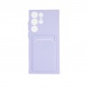 Capac Protectie Spate Colectia Soft Card Slot Pentru Samsung Galaxy S23 Ultra - Mov Deschis