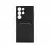 Capac Protectie Spate Colectia Soft Card Slot Pentru Samsung Galaxy S23 Ultra - Negru