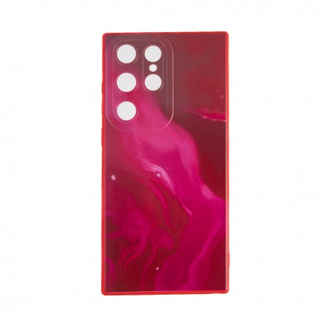Capac Protectie Spate Colectia Soft Waves Pentru Samsung Galaxy S23 Ultra - Rosu