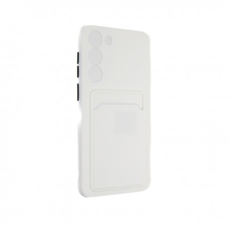 Capac Protectie Spate Colectia Soft Card Slot Pentru Samsung Galaxy S23 Plus - Alb