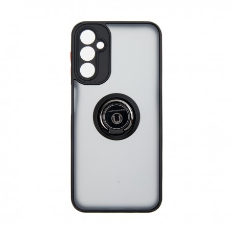 Capac Protectie Spate Colectia Soft Shape With Ring Pentru Samsung Galaxy A14 5G - Negru Rosu