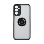 Capac Protectie Spate Colectia Soft Shape With Ring Pentru Samsung Galaxy A14 5G - Negru Rosu
