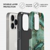 Capac Protectie Spate Burga Pentru iPhone 15 Pro Colectia Tough Emerald Pool