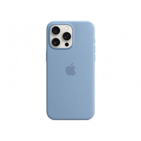 Capac Protectie Spate Apple Din Silicon Cu Magsafe Pentru iPhone 15 Pro Max - Albastru Deschis