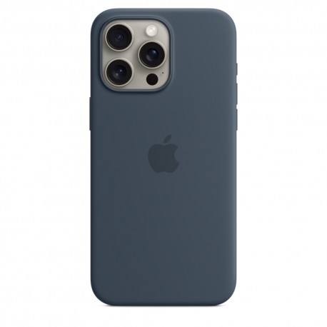 Capac Protectie Spate Apple Din Silicon Cu Magsafe Pentru iPhone 15 Pro Max - Albastru