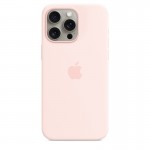 Capac Protectie Spate Apple Din Silicon Cu Magsafe Pentru iPhone 15 Pro - Roz