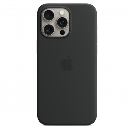 Capac Protectie Spate Apple Din Silicon Cu Magsafe Pentru iPhone 15 Pro - Negru