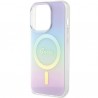 Capac Protectie Spate Guess Magsafe Pentru iPhone 15 Pro Max Colectia Iridescent - Mov