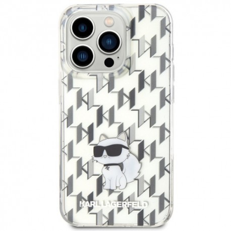 Capac Protectie Spate Karl Lagerfeld Pentru iPhone 15 Pro Max Colectia Monogram  - Transparent