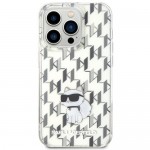 Capac Protectie Spate Karl Lagerfeld Pentru iPhone 15 Pro Max Colectia Monogram  - Transparent