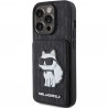Capac Protectie Spate Karl Lagerfeld Pentru iPhone 15 Pro Cu Cardslot Colectia Saffiano  - Negru