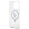 Capac Protectie Spate Karl Lagerfeld Magsafe Pentru iPhone 15 Pro Max Colectia Ringstand Karl And Choupette  - Alb
