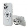Capac Protectie Spate Karl Lagerfeld Magsafe Pentru iPhone 15 Pro Colectia Ringstand Choupette - Transparent