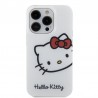Capac Protectie Spate Hello Kitty Pentru iPhone 15 Pro Colectia Head - Alb
