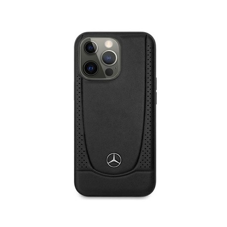 Capac Protectie Spate Mercedes Pentru iPhone 15 Pro Max Colectia Urban Din Piele - Negru