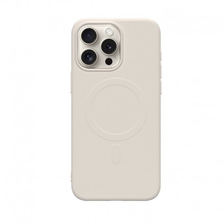 Capac Protectie Spate Cellara Tpu Soft Magsafe Pentru iPhone 15 Pro Max - Bej
