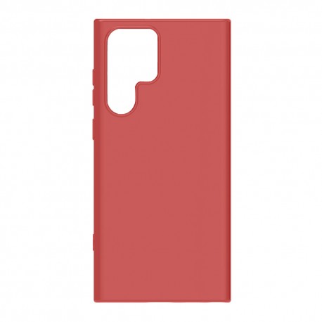 Capac Protectie Spate Cellara Tpu Soft Pentru Samsung Galaxy S22 Ultra 5G - Rosu Deschis