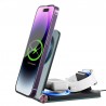 Incarcator Wireless Cellara 3 In 1 Foldabil - Negru