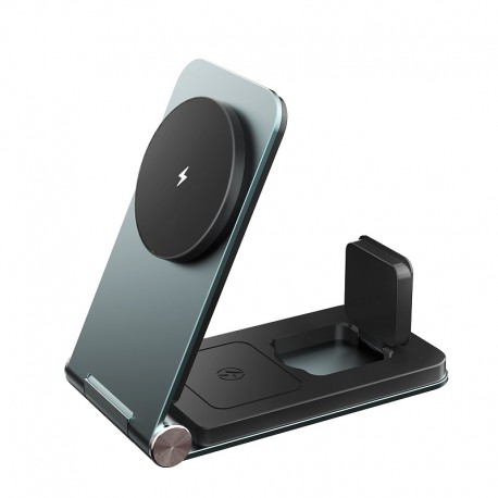 Incarcator Wireless Cellara 3 In 1 Foldabil - Negru