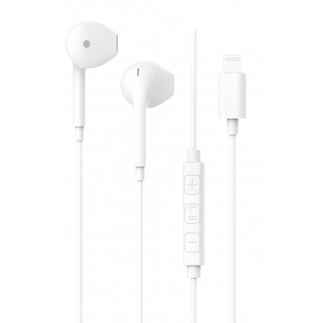 Casti Stereo Cellara Cu Fir Lightning - Alb