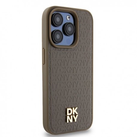 Capac Protectie Spate Dkny Pentru Iphone 15 Pro Colectia Repeat Pattern - Maro