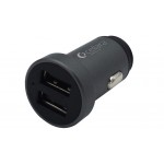 Incarcator Auto Cellara Dual Usb 2.4a + 2.4a - Negru Metalic