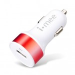 Incarcator auto rosu tip bricheta cu slot usb 