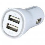 Incarcator auto cu 2 slot-uri usb Colectia vivid - Alb