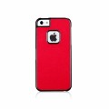Capac Protectie Spate Momax pentru iPhone 5 5s SE Colectia Feel & Touch - Rosu cu Negru